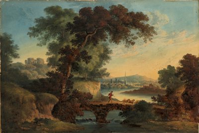 Landscape with Castle and Bridge by John Oldfield